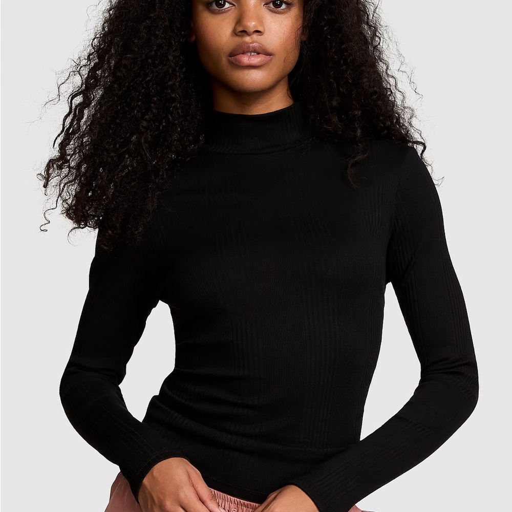 Victoria’s Secret MULTI RIB MOCK-NECK LONG-SLEEVE TEE